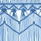 vidaXL Makramee Vorhang Blau 140x240 cm Baumwolle vidaXL Makramee Vorhang Blau 140x240 cm Baumwolle