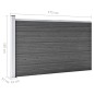 Zaunelement Set WPC 872x105 cm Schwarz Zaunelement Set WPC 872x105 cm Schwarz