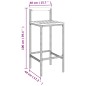 vidaXL 3-tlg. Gartenbar-Set Grau Poly Rattan & Massivholz Akazie vidaXL 3-tlg. Gartenbar-Set Grau Poly Rattan & Massivholz Akazie