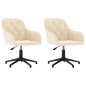 vidaXL Esszimmerstühle 2 Stk. Drehbar Creme Samt vidaXL Esszimmerstühle 2 Stk. Drehbar Creme Samt