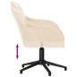 vidaXL Esszimmerstühle 2 Stk. Drehbar Creme Samt vidaXL Esszimmerstühle 2 Stk. Drehbar Creme Samt