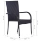 7-tlg. Garten-Essgruppe Poly Rattan Schwarz 7-tlg. Garten-Essgruppe Poly Rattan Schwarz