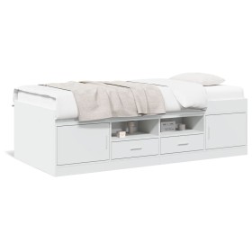 vidaXL Tagesbett mit Schubladen Weiß 75x190 cm Holzwerkstoff