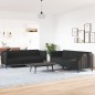vidaXL 2-tlg. Sofagarnitur Schwarz Stoff vidaXL 2-tlg. Sofagarnitur Schwarz Stoff