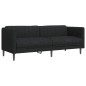 vidaXL 2-tlg. Sofagarnitur Schwarz Stoff vidaXL 2-tlg. Sofagarnitur Schwarz Stoff