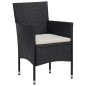 7-tlg. Garten-Essgruppe Poly Rattan Schwarz 7-tlg. Garten-Essgruppe Poly Rattan Schwarz