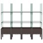 vidaXL Pflanzkübel mit Rankgitter Braun 160x40x142,5 cm PP vidaXL Pflanzkübel mit Rankgitter Braun 160x40x142,5 cm PP