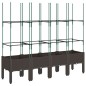 vidaXL Pflanzkübel mit Rankgitter Braun 160x40x142,5 cm PP vidaXL Pflanzkübel mit Rankgitter Braun 160x40x142,5 cm PP