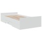 vidaXL Bettgestell mit Schubladen Weiß 100x200 cm Holzwerkstoff vidaXL Bettgestell mit Schubladen Weiß 100x200 cm Holzwerkstoff