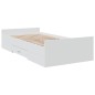 vidaXL Bettgestell mit Schubladen Weiß 100x200 cm Holzwerkstoff vidaXL Bettgestell mit Schubladen Weiß 100x200 cm Holzwerkstoff