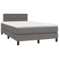 vidaXL Boxspringbett mit Matratze & LED Grau 120x190 cm Kunstleder vidaXL Boxspringbett mit Matratze & LED Grau 120x190 cm Kunstleder