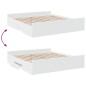 vidaXL Bettgestell mit Schubladen Weiß 180x200 cm Holzwerkstoff vidaXL Bettgestell mit Schubladen Weiß 180x200 cm Holzwerkstoff