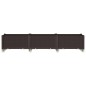 vidaXL Pflanzkasten mit Rollen Braun 240x50x54 cm PP vidaXL Pflanzkasten mit Rollen Braun 240x50x54 cm PP