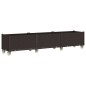 vidaXL Pflanzkasten mit Rollen Braun 240x50x54 cm PP vidaXL Pflanzkasten mit Rollen Braun 240x50x54 cm PP