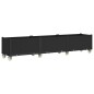 vidaXL Pflanzkasten mit Rollen Schwarz 240x50x54 cm PP vidaXL Pflanzkasten mit Rollen Schwarz 240x50x54 cm PP
