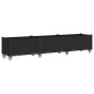 vidaXL Pflanzkasten mit Rollen Schwarz 240x50x54 cm PP vidaXL Pflanzkasten mit Rollen Schwarz 240x50x54 cm PP