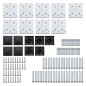 Zaunelement Set WPC 1311x(105-186) cm Schwarz Zaunelement Set WPC 1311x(105-186) cm Schwarz