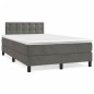 vidaXL Boxspringbett mit Matratze Dunkelgrün 120x190 cm Samt vidaXL Boxspringbett mit Matratze Dunkelgrün 120x190 cm Samt