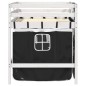 vidaXL Kinderhochbett mit Vorhängen Weiß und Schwarz Massivholz Kiefer vidaXL Kinderhochbett mit Vorhängen Weiß und Schwarz Massivholz Kiefer