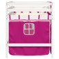 vidaXL Kinderhochbett mit Vorhängen Rosa 80x200 cm Massivholz Kiefer vidaXL Kinderhochbett mit Vorhängen Rosa 80x200 cm Massivholz Kiefer