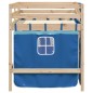vidaXL Kinderhochbett mit Vorhängen Blau 90x200 cm Massivholz Kiefer vidaXL Kinderhochbett mit Vorhängen Blau 90x200 cm Massivholz Kiefer