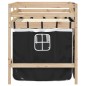 vidaXL Kinderhochbett mit Vorhängen Weiß Schwarz 90x190 cm Kiefernholz vidaXL Kinderhochbett mit Vorhängen Weiß Schwarz 90x190 cm Kiefernholz