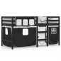 vidaXL Kinderhochbett mit Vorhängen Weiß Schwarz 90x190 cm Kiefernholz vidaXL Kinderhochbett mit Vorhängen Weiß Schwarz 90x190 cm Kiefernholz