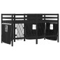 vidaXL Kinderhochbett mit Vorhängen Weiß Schwarz 90x190 cm Kiefernholz vidaXL Kinderhochbett mit Vorhängen Weiß Schwarz 90x190 cm Kiefernholz