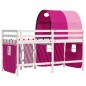 vidaXL Kinderhochbett mit Tunnel Rosa 90x190 cm Massivholz Kiefer vidaXL Kinderhochbett mit Tunnel Rosa 90x190 cm Massivholz Kiefer