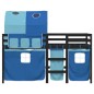 vidaXL Kinderhochbett mit Tunnel Blau 90x200 cm Massivholz Kiefer vidaXL Kinderhochbett mit Tunnel Blau 90x200 cm Massivholz Kiefer