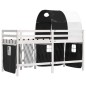 vidaXL Kinderhochbett mit Tunnel Weiß & Schwarz 90x200 cm Kiefernholz vidaXL Kinderhochbett mit Tunnel Weiß & Schwarz 90x200 cm Kiefernholz