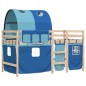 vidaXL Kinderhochbett mit Tunnel Blau 90x200 cm Massivholz Kiefer vidaXL Kinderhochbett mit Tunnel Blau 90x200 cm Massivholz Kiefer