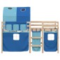 vidaXL Kinderhochbett mit Tunnel Blau 90x200 cm Massivholz Kiefer vidaXL Kinderhochbett mit Tunnel Blau 90x200 cm Massivholz Kiefer