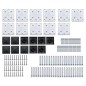 Zaunelement Set WPC 1657x(105-186) cm Schwarz Zaunelement Set WPC 1657x(105-186) cm Schwarz