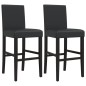 vidaXL Barstühle 2 Stk. Massivholz Gummibaum und Kunstleder vidaXL Barstühle 2 Stk. Massivholz Gummibaum und Kunstleder