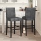 vidaXL Barstühle 2 Stk. Massivholz Gummibaum und Stoff vidaXL Barstühle 2 Stk. Massivholz Gummibaum und Stoff