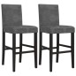 vidaXL Barstühle 2 Stk. Massivholz Gummibaum und Stoff vidaXL Barstühle 2 Stk. Massivholz Gummibaum und Stoff