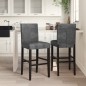 vidaXL Barstühle 2 Stk. Massivholz Gummibaum und Stoff vidaXL Barstühle 2 Stk. Massivholz Gummibaum und Stoff