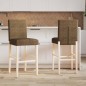 vidaXL Barstühle 2 Stk. Massivholz Gummibaum und Stoff vidaXL Barstühle 2 Stk. Massivholz Gummibaum und Stoff
