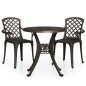 3-tlg. Bistro-Set Aluminiumguss Bronzen 3-tlg. Bistro-Set Aluminiumguss Bronzen