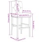 vidaXL Barstühle 2 Stk. Massivholz Gummibaum und Stoff vidaXL Barstühle 2 Stk. Massivholz Gummibaum und Stoff
