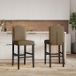 vidaXL Barstühle 2 Stk. Massivholz Gummibaum und Stoff vidaXL Barstühle 2 Stk. Massivholz Gummibaum und Stoff