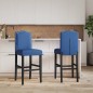 vidaXL Barstühle 2 Stk. Massivholz Gummibaum und Stoff vidaXL Barstühle 2 Stk. Massivholz Gummibaum und Stoff