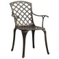 3-tlg. Bistro-Set Aluminiumguss Bronzen 3-tlg. Bistro-Set Aluminiumguss Bronzen
