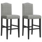 vidaXL Barstühle 2 Stk. Massivholz Gummibaum und Stoff vidaXL Barstühle 2 Stk. Massivholz Gummibaum und Stoff