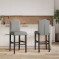 vidaXL Barstühle 2 Stk. Massivholz Gummibaum und Stoff vidaXL Barstühle 2 Stk. Massivholz Gummibaum und Stoff