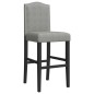 vidaXL Barstühle 2 Stk. Massivholz Gummibaum und Stoff vidaXL Barstühle 2 Stk. Massivholz Gummibaum und Stoff