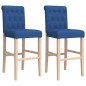 vidaXL Barstühle 2 Stk. Massivholz Gummibaum und Stoff vidaXL Barstühle 2 Stk. Massivholz Gummibaum und Stoff