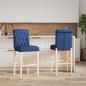 vidaXL Barstühle 2 Stk. Massivholz Gummibaum und Stoff vidaXL Barstühle 2 Stk. Massivholz Gummibaum und Stoff