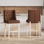 vidaXL Barstühle 2 Stk. Massivholz Gummibaum und Stoff vidaXL Barstühle 2 Stk. Massivholz Gummibaum und Stoff